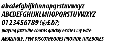 Myriad™ Pro Bold Semi Extended Italic