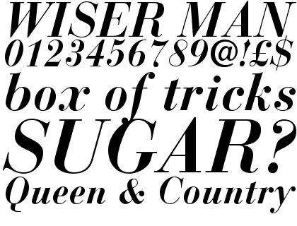 Bauer Bodoni™ Bold Italic