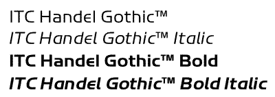 ITC Handel Gothic Volume One Weights