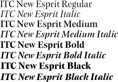 ITC New Esprit Volume Weights