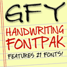 GFY Handwriting Fontpak