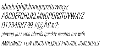 Akzidenz - Grotesk® BQ Light Condensed Italic