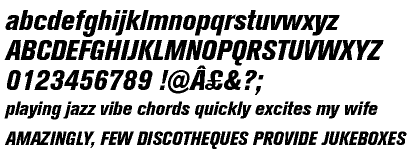 Akzidenz - Grotesk® BQ Extra Bold Condensed Italic