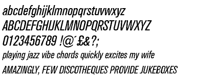 Akzidenz-Grotesk® BE Condensed Italic