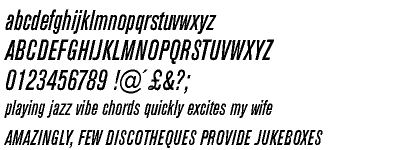 Akzidenz-Grotesk® BE Medium Condensed Italic