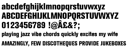 Akzidenz - Grotesk&reg; Pro+ WGL Extra Bold Condensed