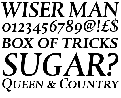 Albertina Medium Italic SC &amp; OSF