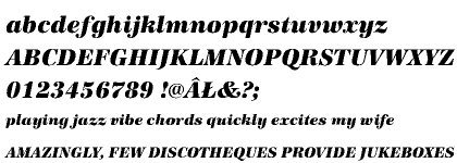 Antiqua URW 2036 CE Ultra Bold Italic