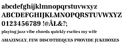 Antiqua URW CE Bold Extra Narrow