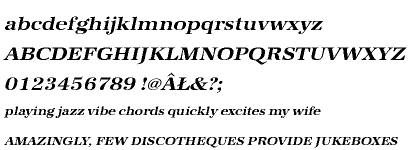 Antiqua URW CE Bold Extra Wide Oblique