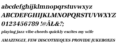 Antiqua URW CE Bold Narrow Oblique