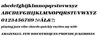 Antiqua URW CE Ultra Bold Wide Oblique