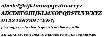 Antiqua URW Extra Bold Wide Oblique