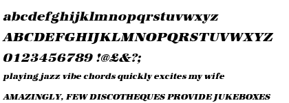 Antiqua URW Ultra Bold Wide Oblique