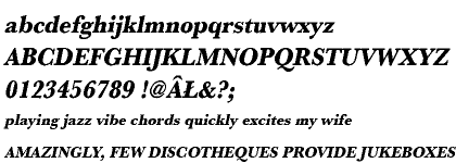 Baskerville URW CE Extra Bold Narrow Oblique