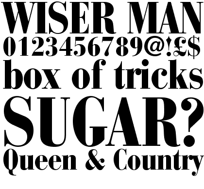 Bauer Bodoni Black Condensed