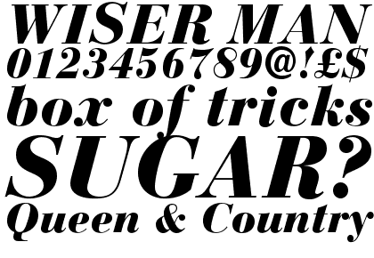 Bauer Bodoni Black Italic