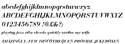 Bauer Bodoni CE Medium Italic