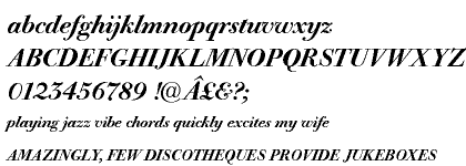 Berthold Bodoni Old Face Medium Italic