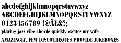 Bodoni Antiqua CE Bold Condensed