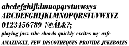 Bodoni Antiqua CE Bold Condensed Italic