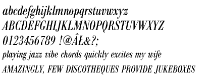 Bodoni Antiqua CE Regular Condensed Italic