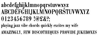 Bodoni Antiqua Demi Bold Condensed