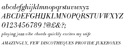 Bodoni Antiqua Light Italic