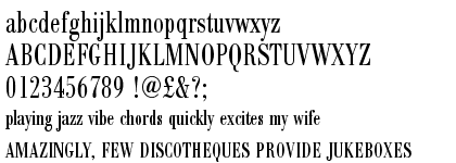 Bodoni Antiqua Regular Condensed