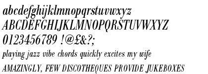 Bodoni Antiqua Regular Condensed Italic