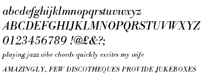 Bodoni Antiqua Regular Italic