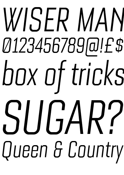 Bourgeois Light Condensed Italic