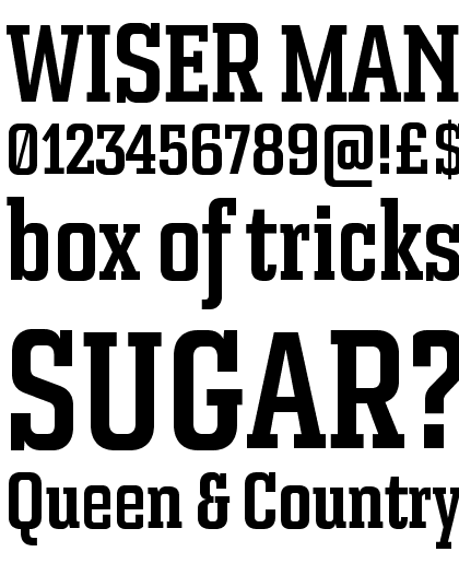 Bourgeois Slab Bold Condensed