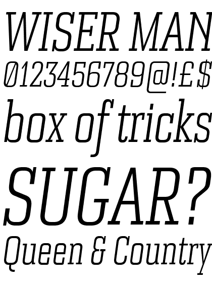 Bourgeois Slab Light Condensed Italic