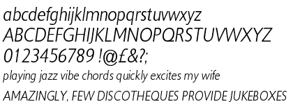 Delargo DT Condensed Light Italic