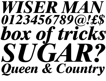 Dutch 801 Extra Bold Italic