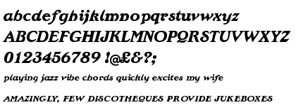 Edwardian Extra Bold Italic