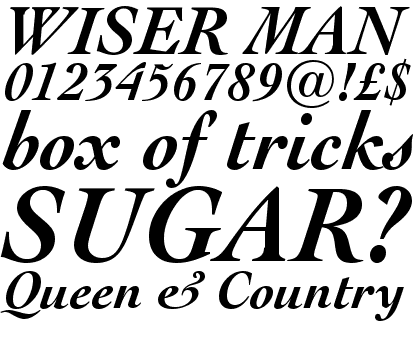 Engravers Old Style 205 Bold Italic