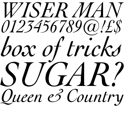 Engravers Old Style 205 Italic