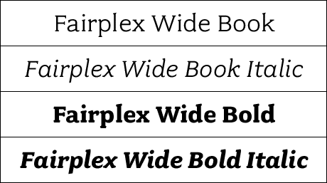 Fairplex Wide Book &amp; Bold