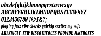 Finalia DT Condensed Bold Italic