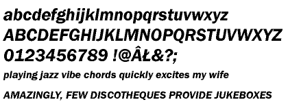 Franklin Gothic URW CE Demi Italic