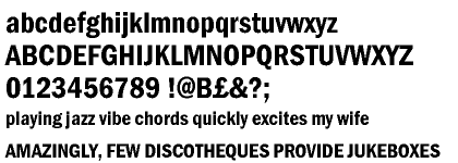 Franklin Gothic URW Greek Demi Condensed