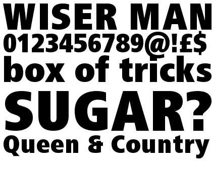 Frutiger&reg; Next W1G Condensed Black