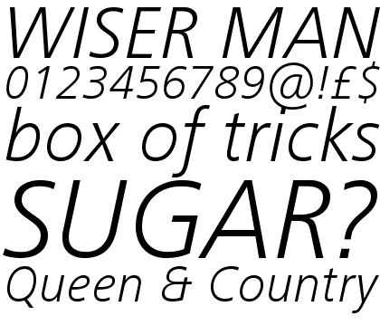 Frutiger&reg; Next W1G Light Italic