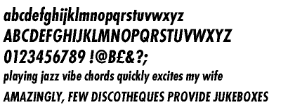 Futura Greek Bold Condensed Oblique