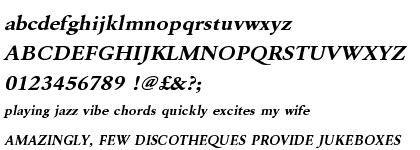 Garamond URW Bold Extra Wide Oblique