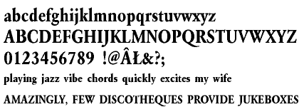 Garamond URW CE Bold Extra Narrow