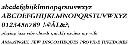 Garamond URW CE Bold Extra Wide Oblique