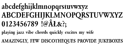 Garamond URW CE Demi Extra Narrow